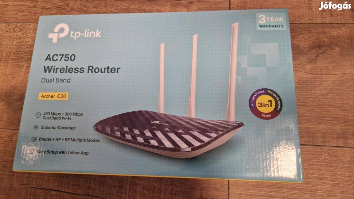 Új TP-Link Archer C20 wifi router eladó