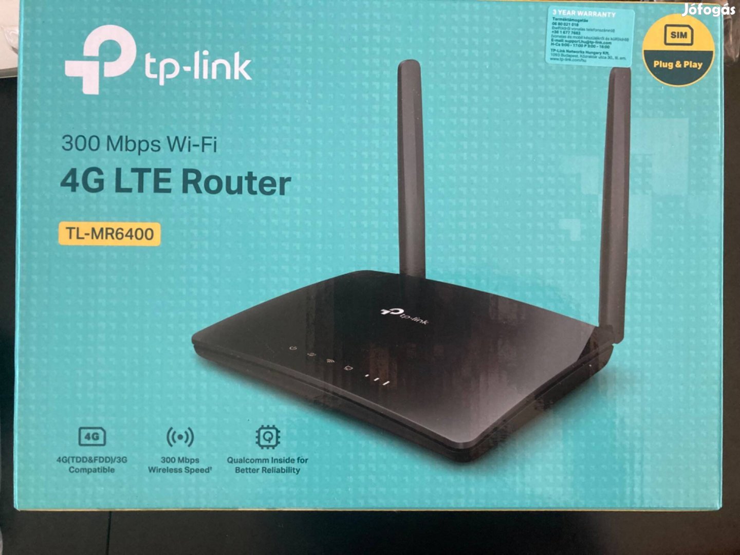 Új TP-Link-TL-MR6400 4G LTE vezetéknélküli router