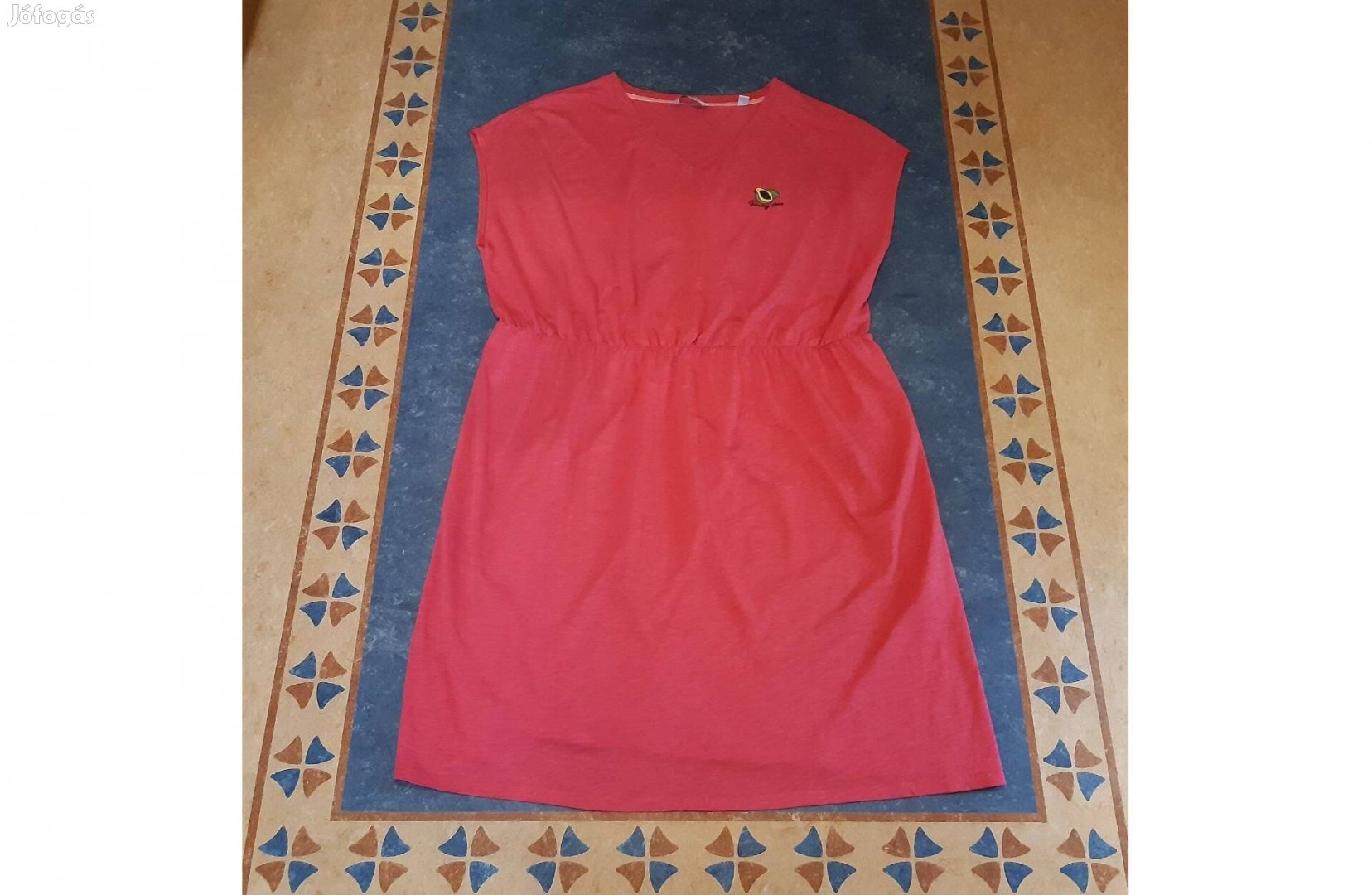 Új Tchibo málna rendkívül kényelmes mutatós moletti pamut ruha 50 52