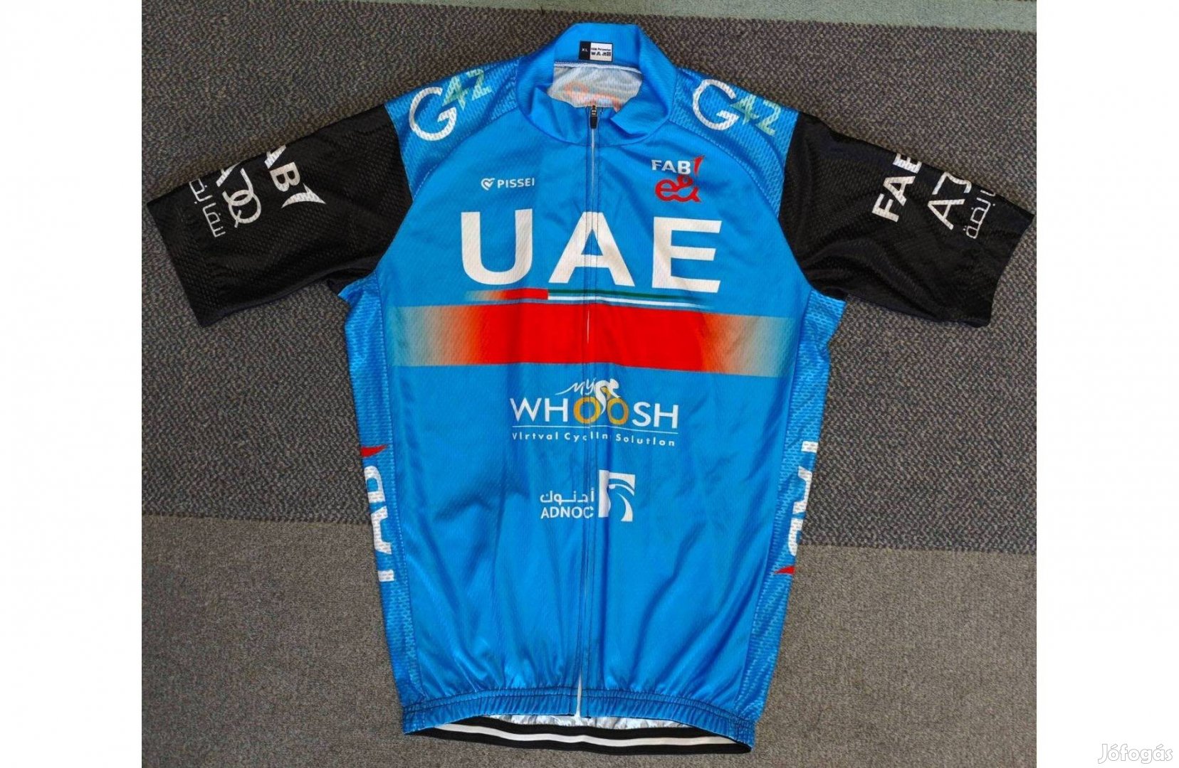 Új Team UAE rövid ujjú kerékpáros csapatmez XL