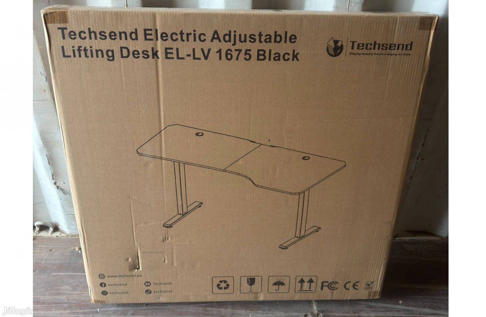 Uj Techsend EL-LV 1675 Elektromosan Allithato Magasságú Íróasztal