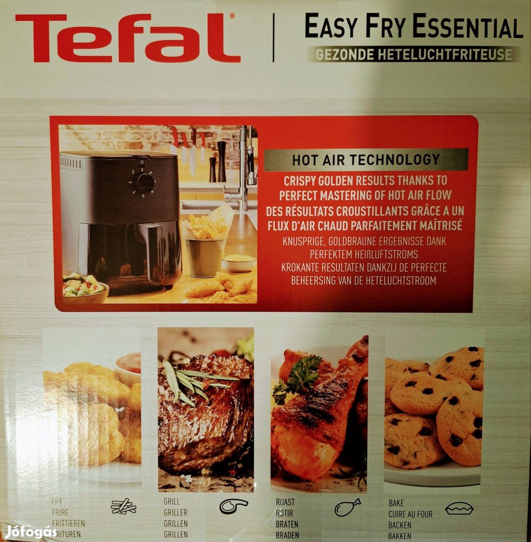 Új Tefal Ey130815 Forrólevegős sütő 3,5L, 1350W, Fekete