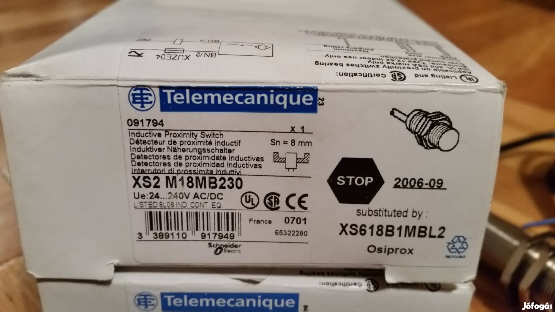 Új Telemechanique induktív érzékelő 
