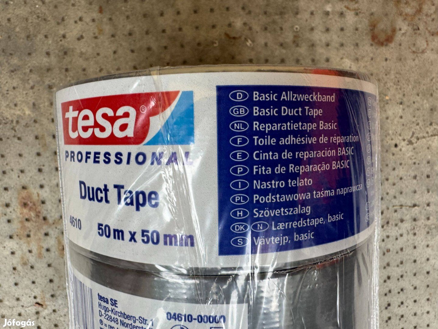 Új Tesa Basic Duct Tape Ragasztószalag Szürke 50 m x 50mm Szövetszalag