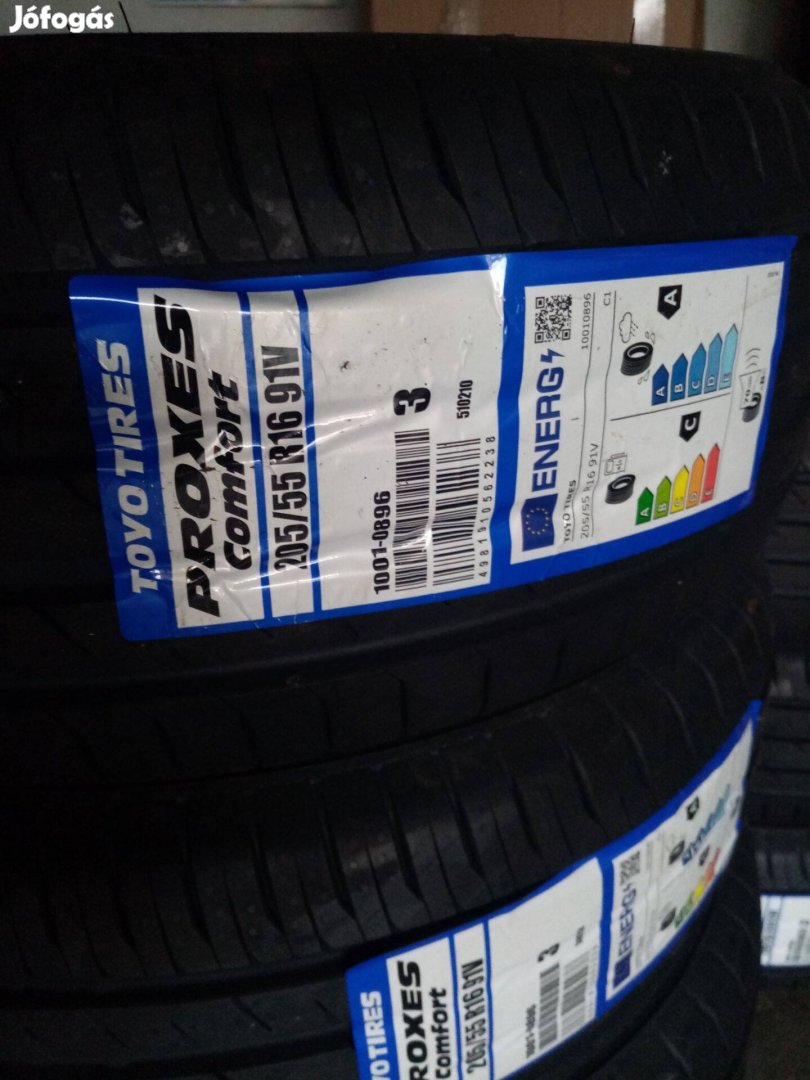 Új Toyo Proxes Comfort 205/55 R16 91V nyári gumigarnitúra eladó