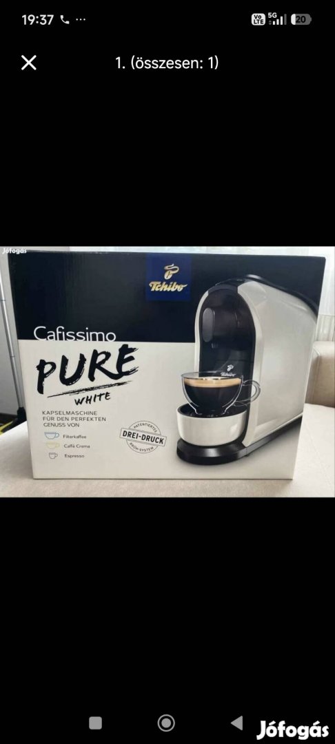 Új Tschibo Cafissimo Pure white eladó