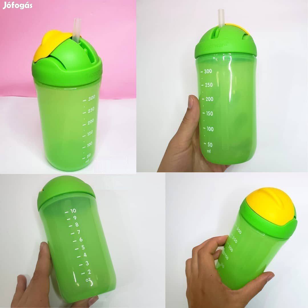 Új Tupperware Apróságok szívószálas kulacs 350 ml