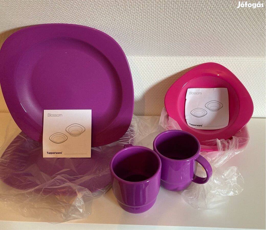 Új Tupperware Piknik szett pink-lila akciósan eladó