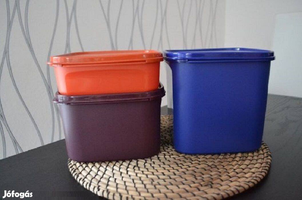 Új Tupperware Színes Mindent Bele Nagy Szögletes szett akciós áron