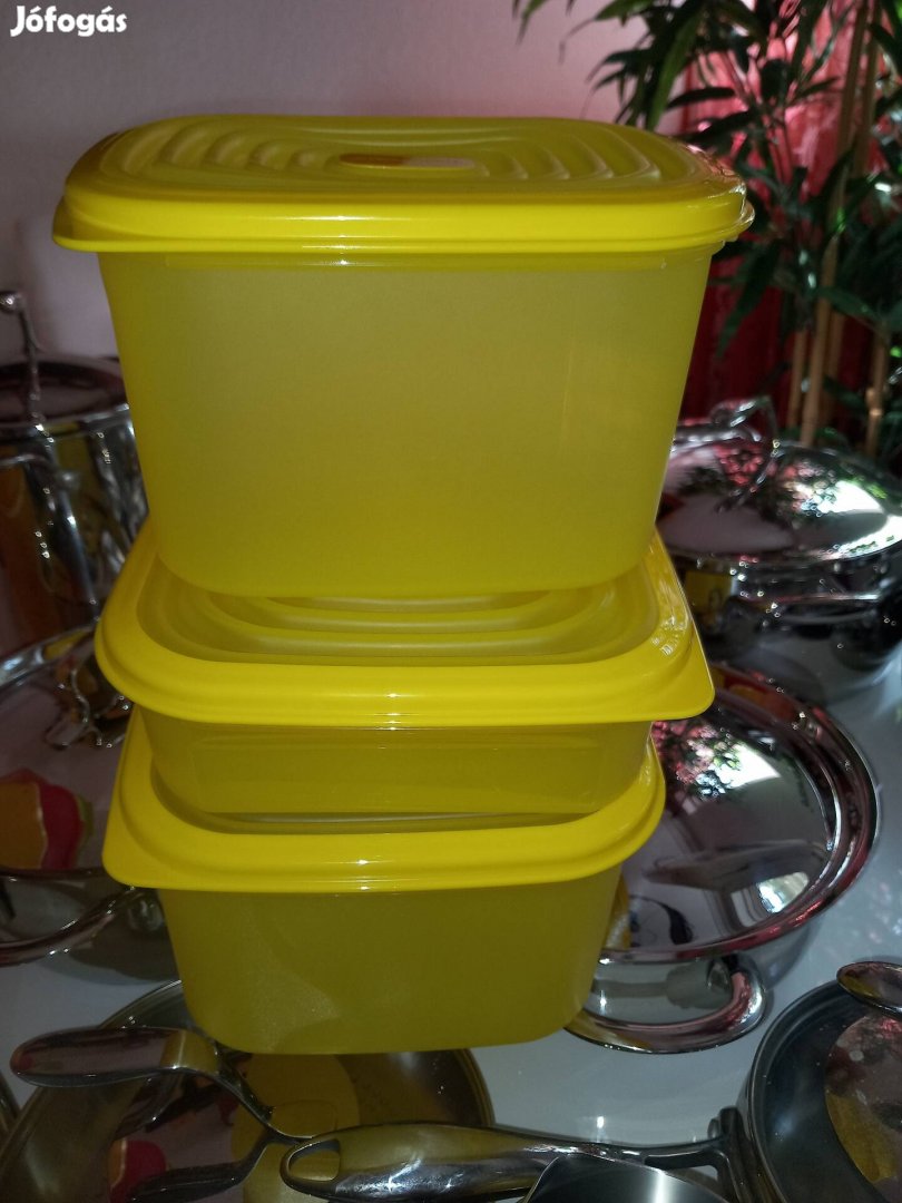 Uj Tupperware rugalmas tetejű optima szögletes ételtároló csomag