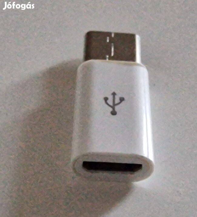 Új USB type C micro-USB adapter fehér