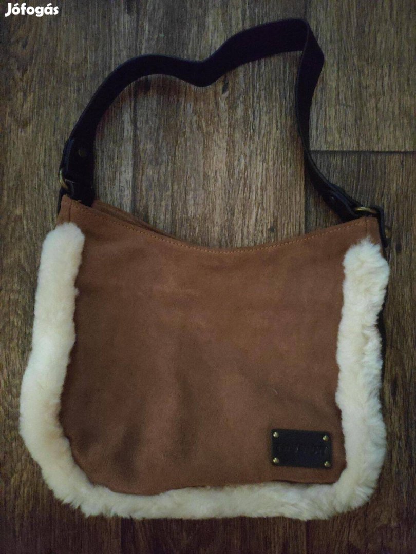 Új Ugg stílusú velúr bőr szőrme szegélyes táska