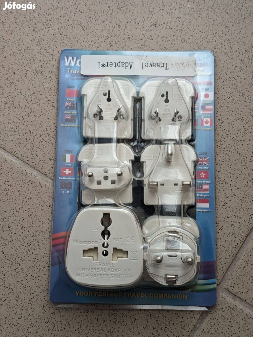 Új Utazó adapter (hálózati átalakító)