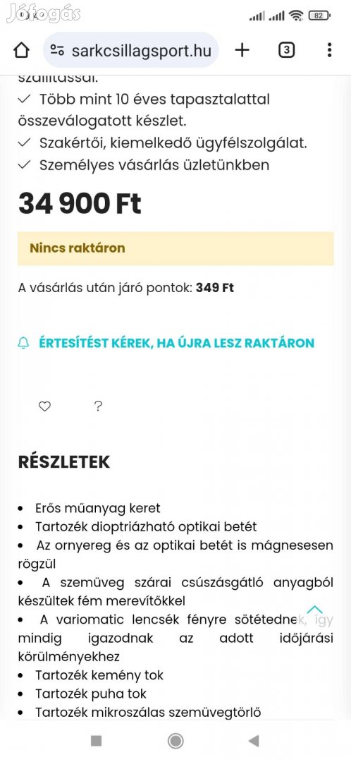 Új Uvex fényre sötétedő szemüveg.új ára 35eft!! Kiegészítőkkel! 