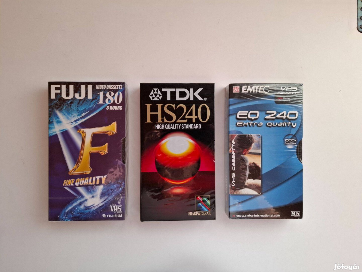 Új VHS videó kazetta bontatlan Fuji TDK Emtec darabár_