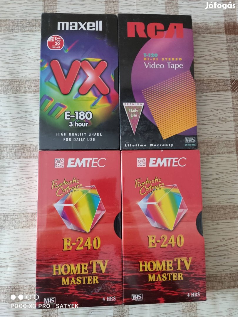 Új VHS video magnó kazetta 