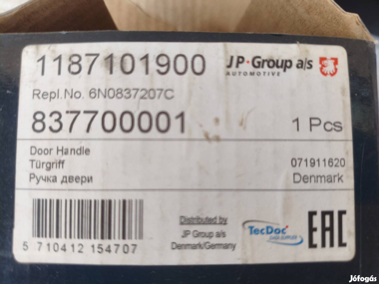 Új VW Polo3 jobb ajtó kilincs zárral kulcsal 