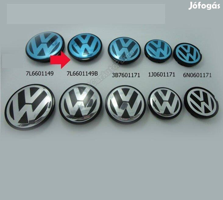 Új VW Volkswagen Felni Alufelni Kupak Közép Felnikupak Embléma Jel