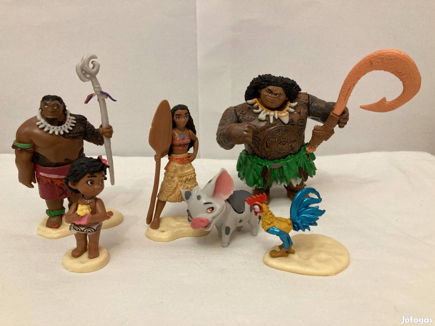 Új Vaiana figuraszett, Disney 6 db-os torta figura szett