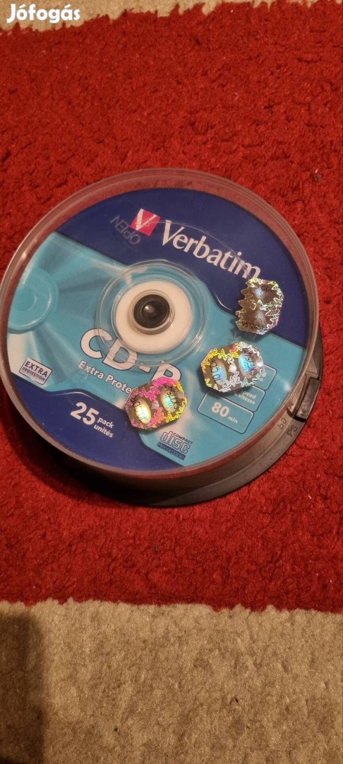 Új Verbatim 25 db-os 700MB 52x írható cd 