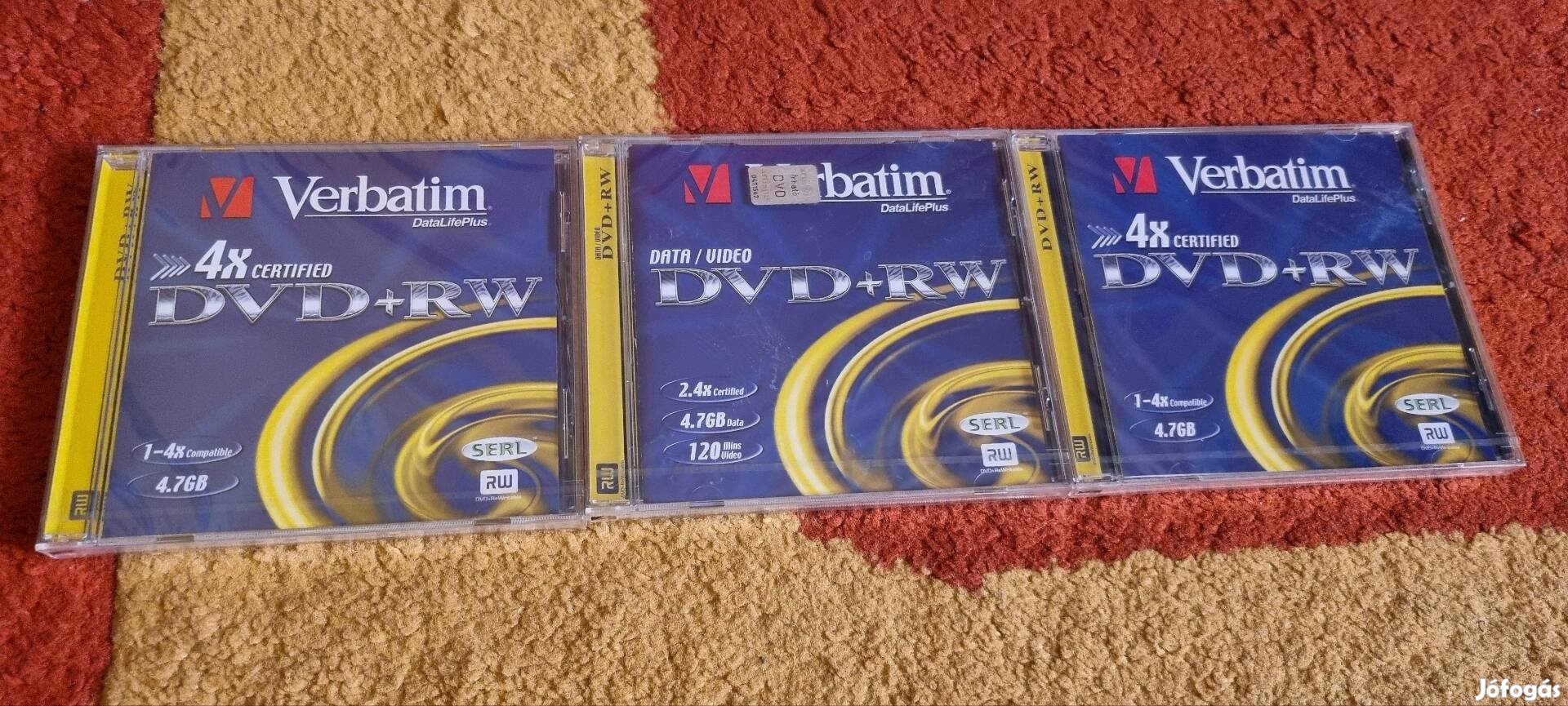 Új Verbatim DVD+RW lemez 