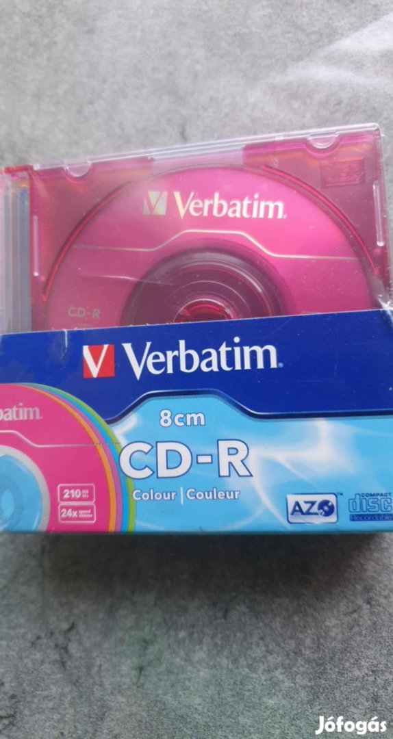 Új Verbatim minőségi 8cm-es, CD-R színes lemezek. 5db gyári