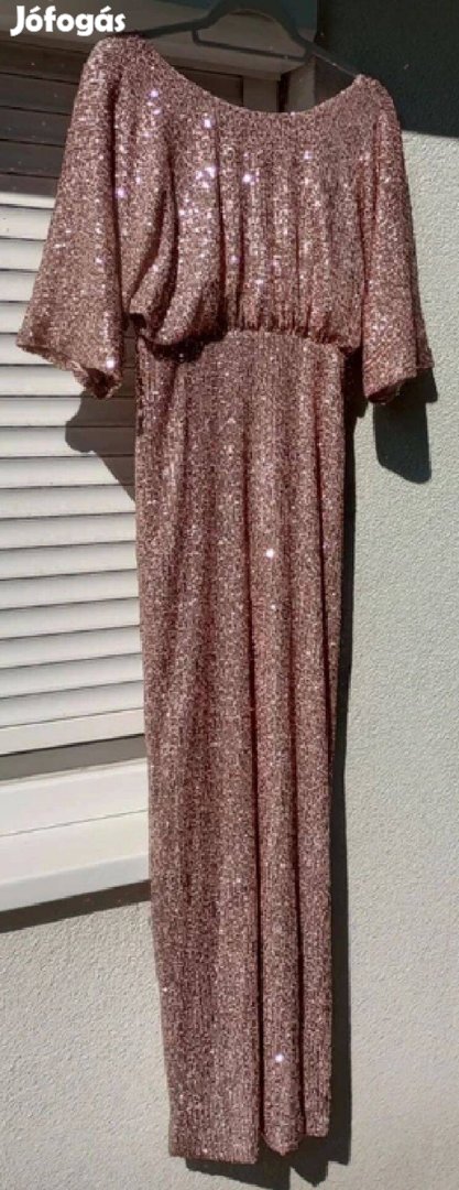 Új Vero Moda rosegold gyönyörű flitteres ruha, luxus min