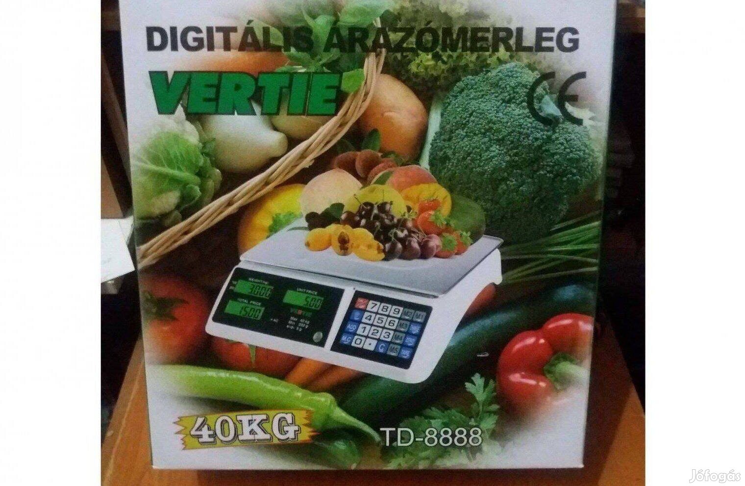 Új Vertie Digitális árazómérleg 40kg Árszorzós