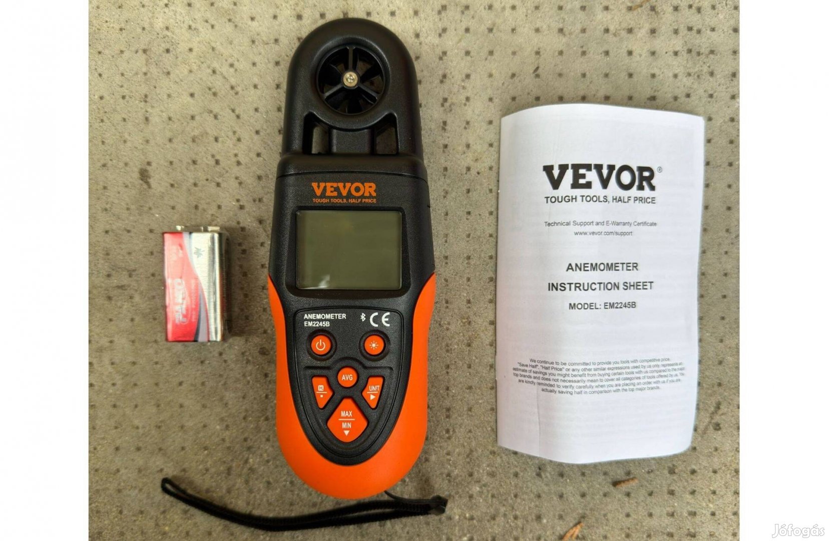 Uj Vevor Anemometer Szelmero Szelsebesseg Szel Mero 0-35 m/s