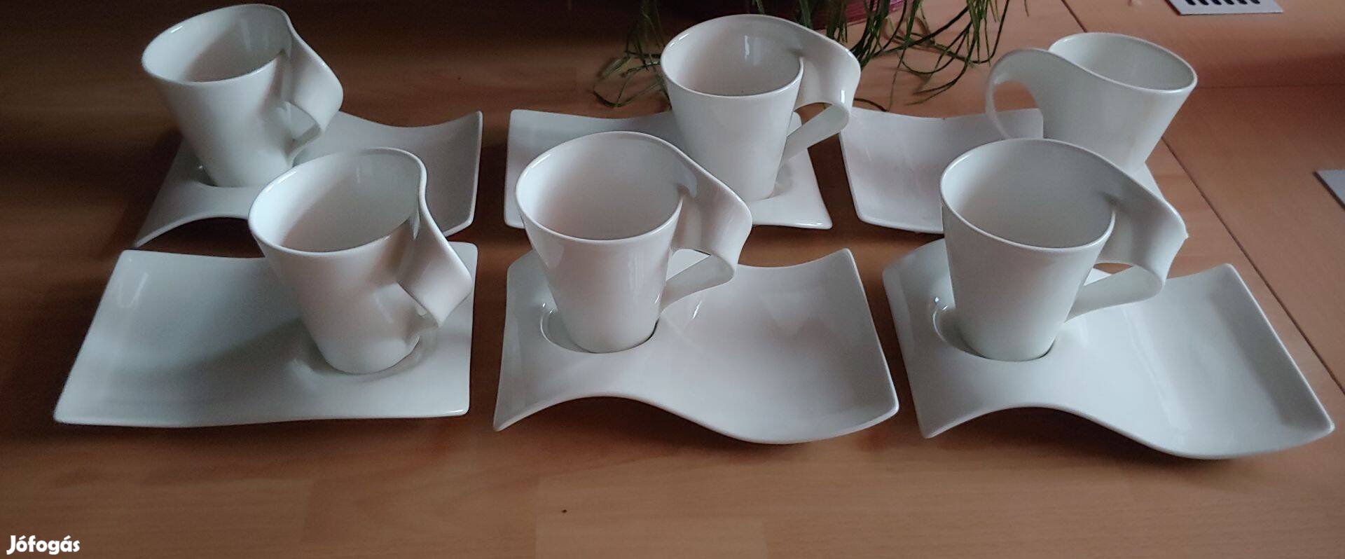 Új Villeroy & Boch prémium porcelán New Wave Caffe bögre + csészealj 8