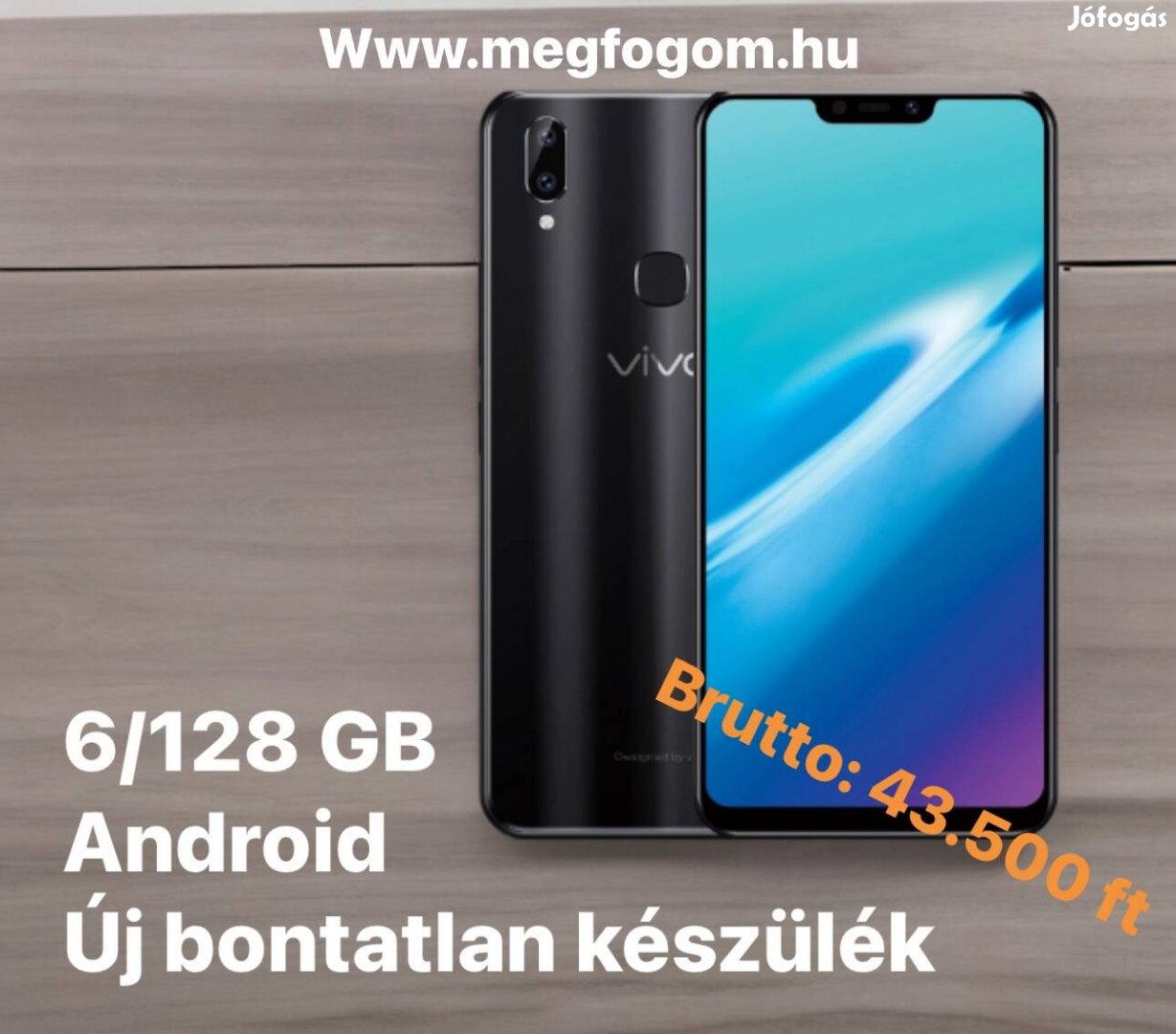 Új Vivo Y85 (6Gb + 128 GB) samsung nokia mobilkészülék Fekete