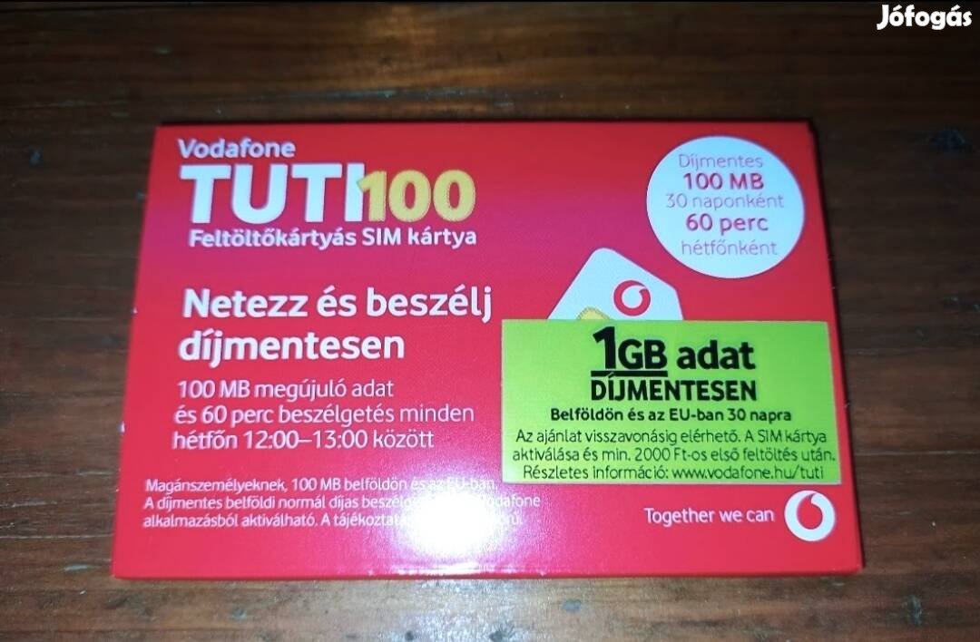 Új Vodafone SIM kártya 