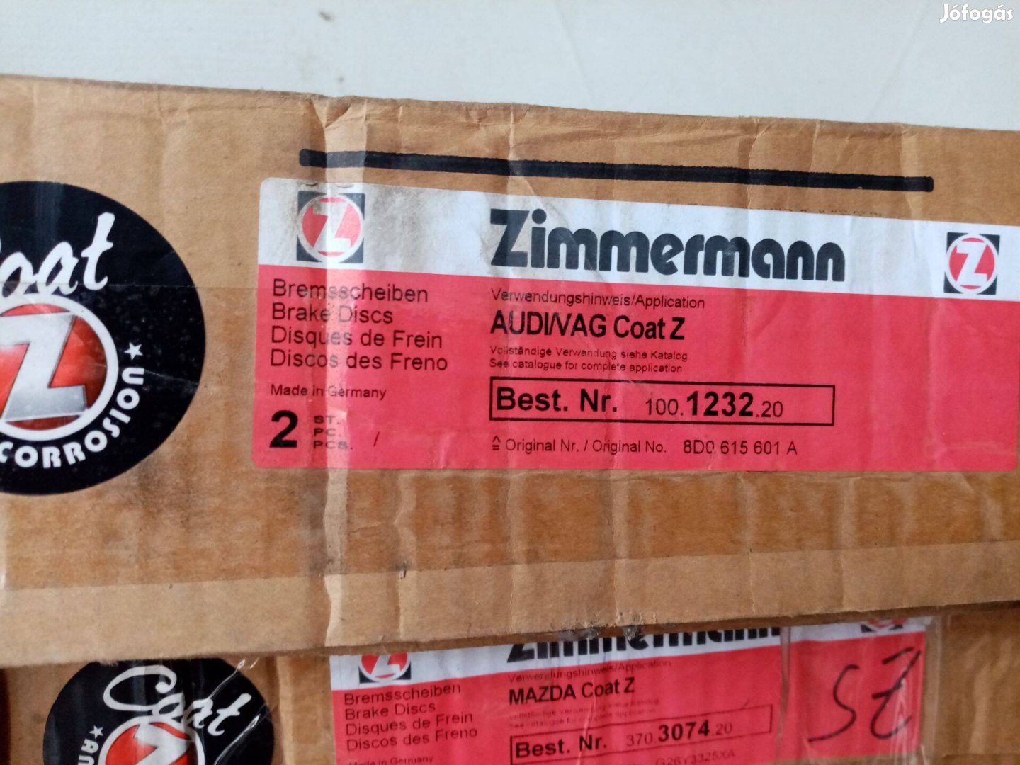 Új Volkswagen Passat B5 Zimmermann hátsó féktárcsa 100123220