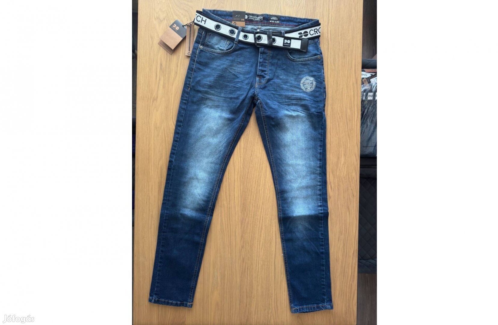 Új W32 L32 Crosshatch Barbeck Stone Wash Farmer Nadrág Farmernadrág