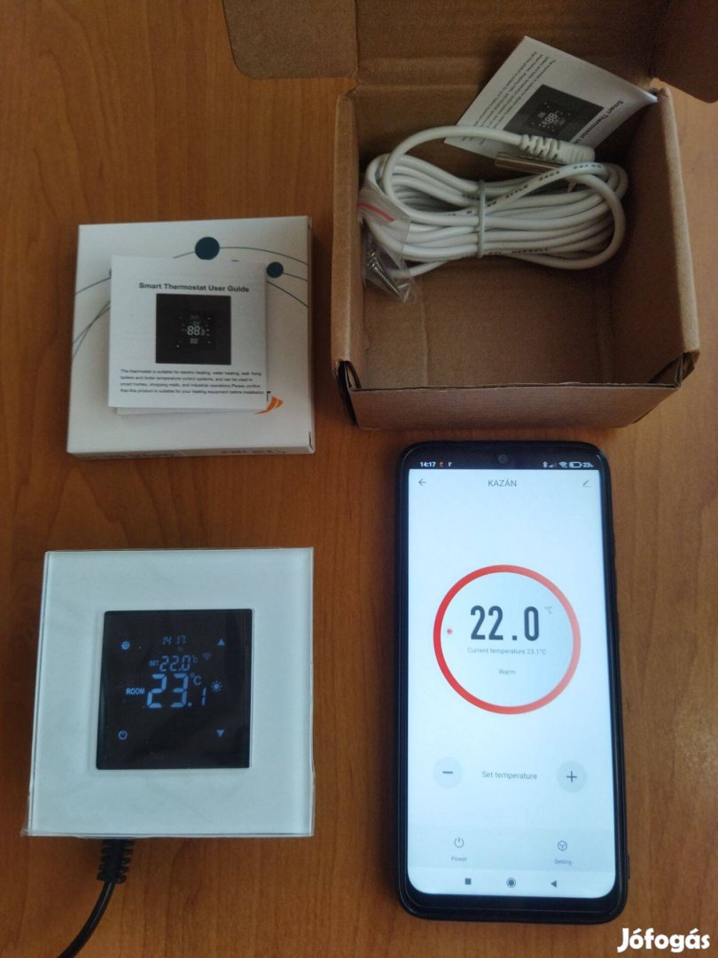 Új Wifi termosztát gázkazánhoz és padlófűtéshez