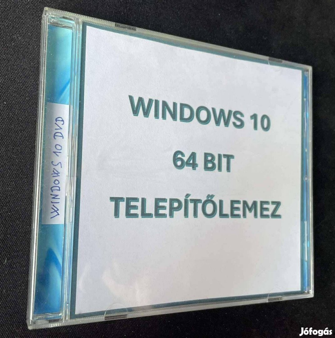 Új Windows 10 64 bit telepítőlemez, DVD