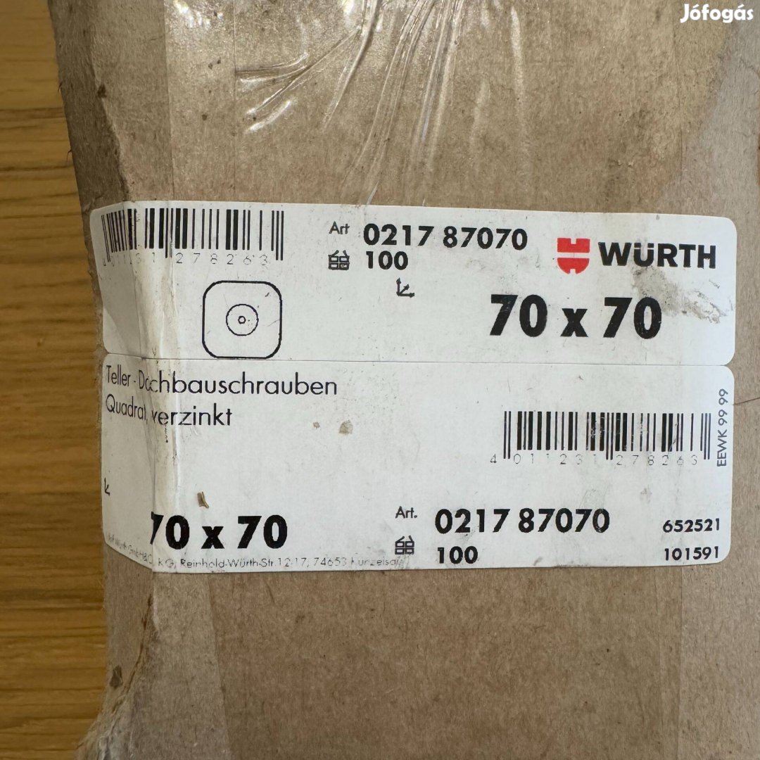 Új Würth Alátétlemez Alátét Lemez Bádogos Csavarhoz