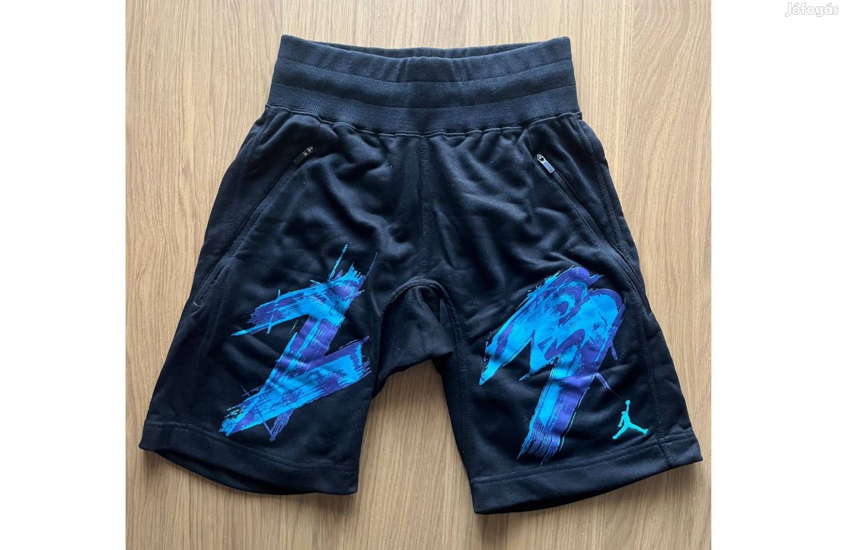 Új XS S Nike Air Jordan Melegítő Pamut Rövidnadrág Alsó Fekete