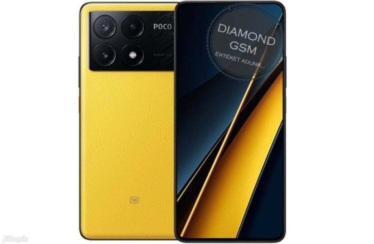 Új Xiaomi Poco X6 Pro 5G 512GB 12GB Dual, Sárga színben,