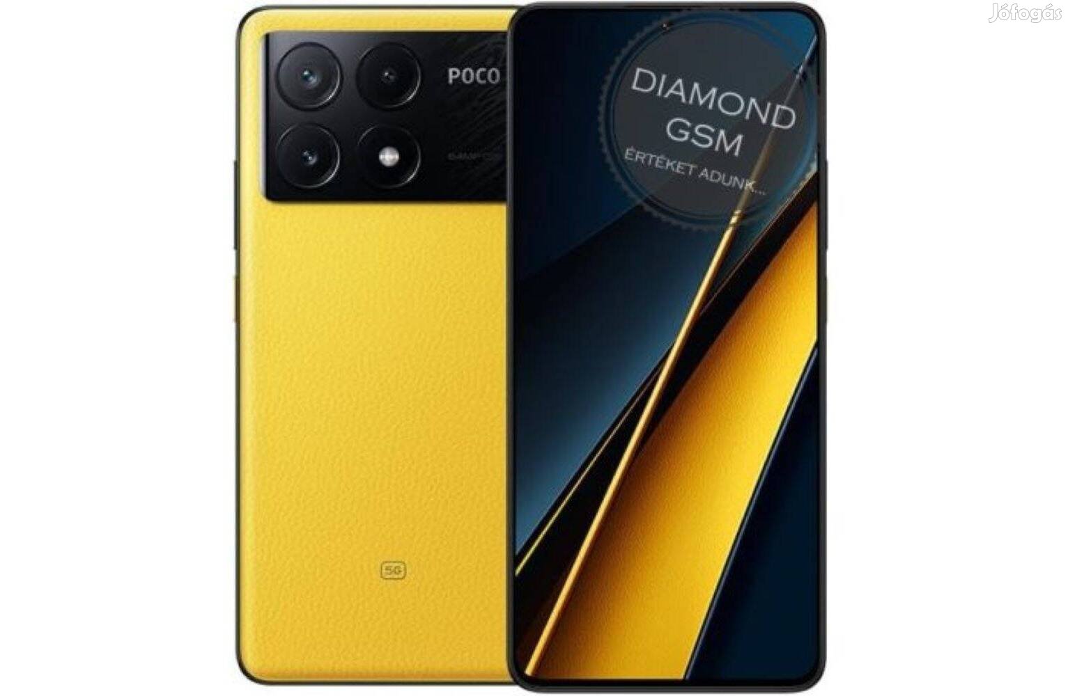 Új Xiaomi Poco X6 Pro 5G 512GB 12GB Dual, Sárga színben,