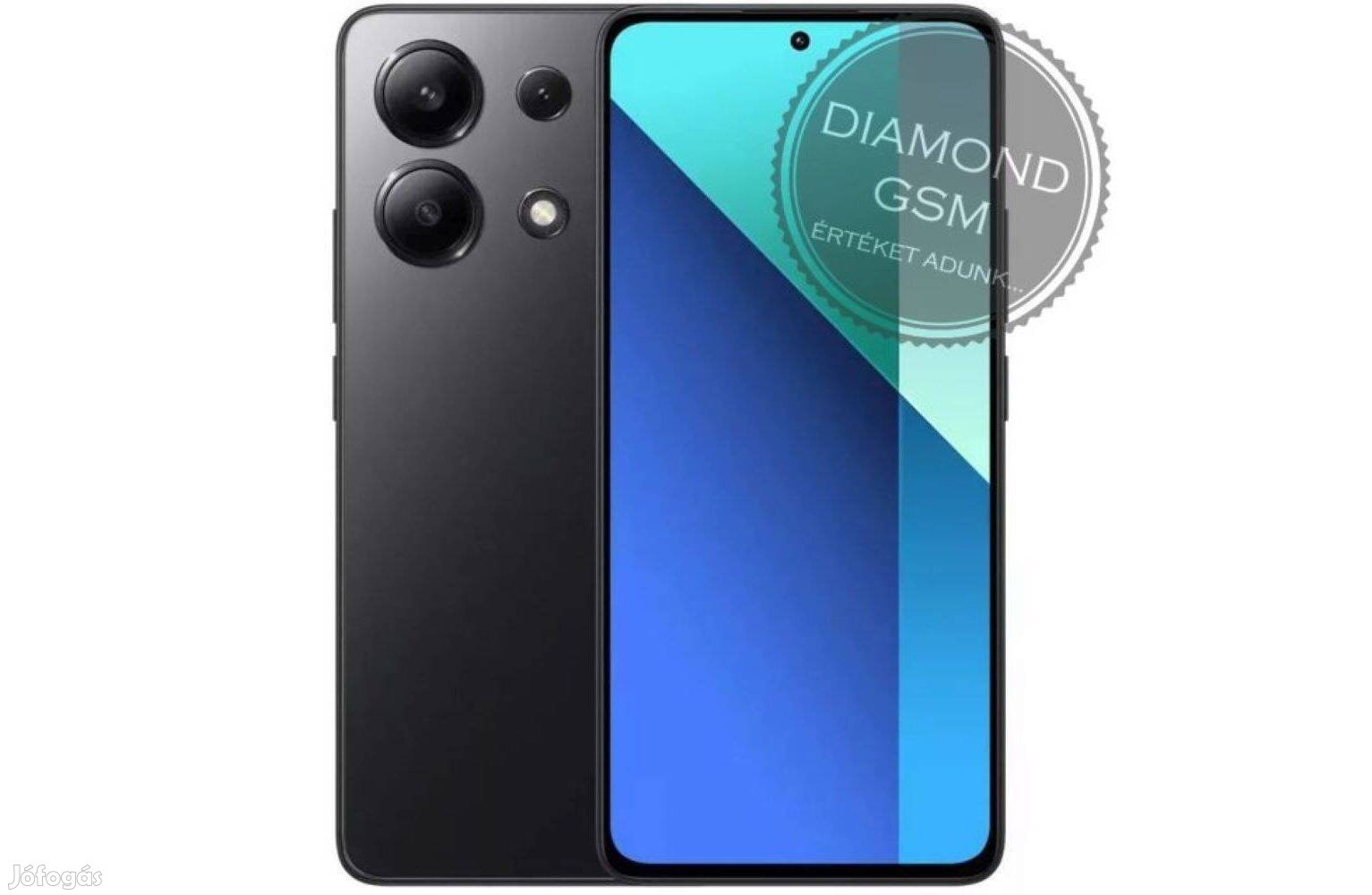 Új Xiaomi Redmi Note 13 4G 128GB 6GB Dual, Fekete színben,