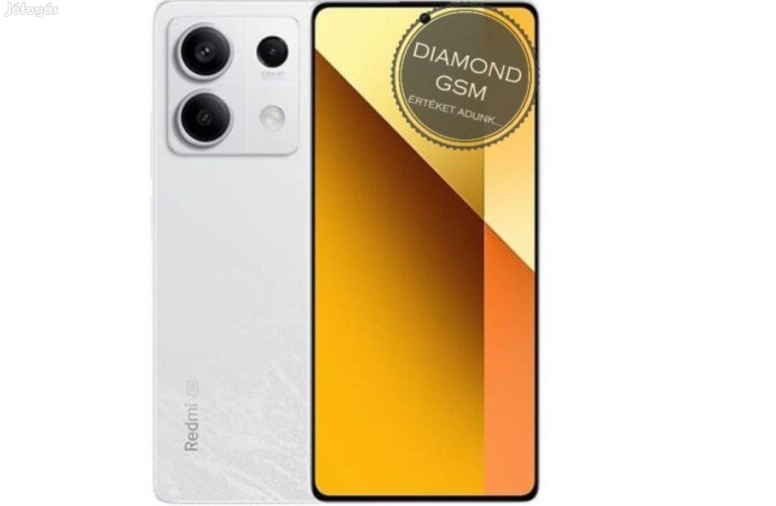 Új Xiaomi Redmi Note 13 5G 256GB 8GB Dual, Fehér színben,