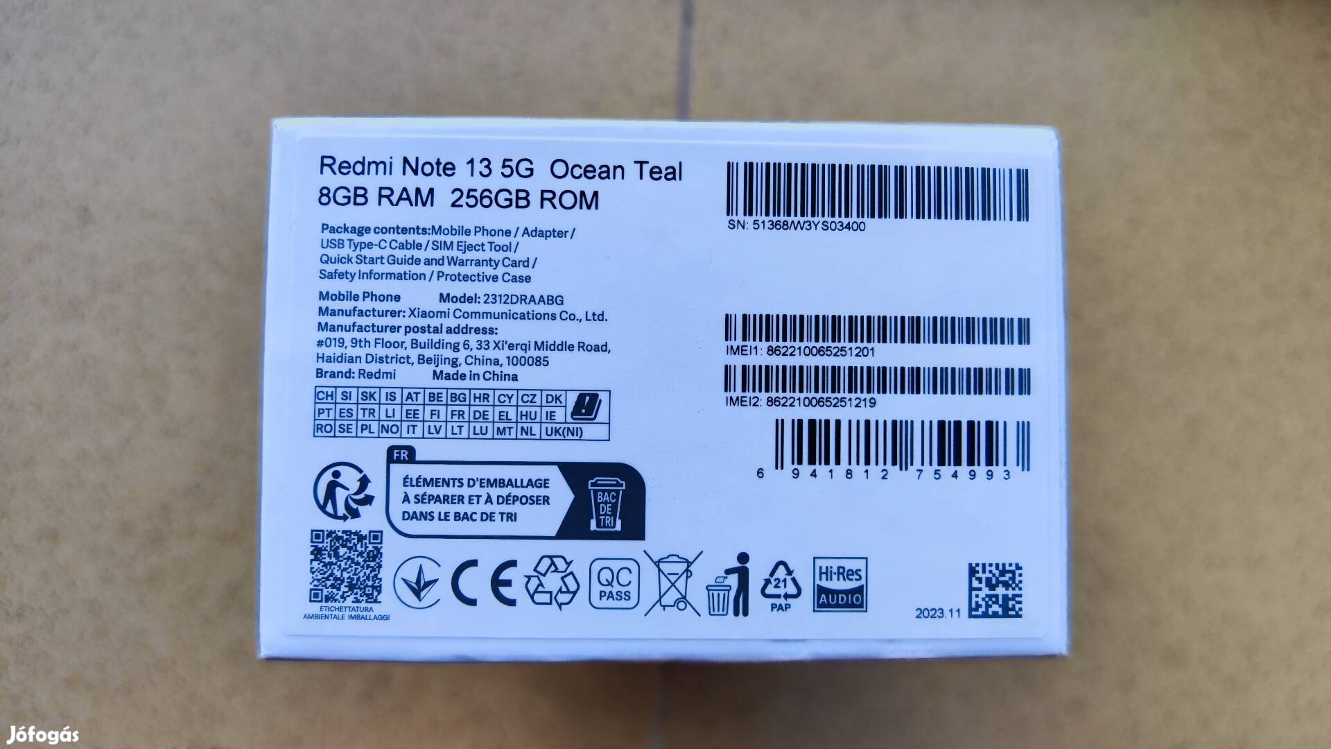 Új Xiaomi Redmi Note 13 5G 8/256GB
