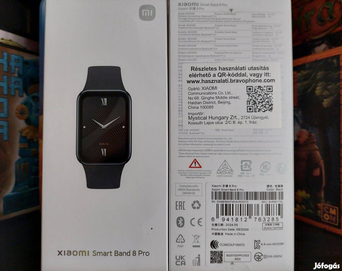 Új Xiaomi smart band 8 pro Black Bontatlan dobozban van