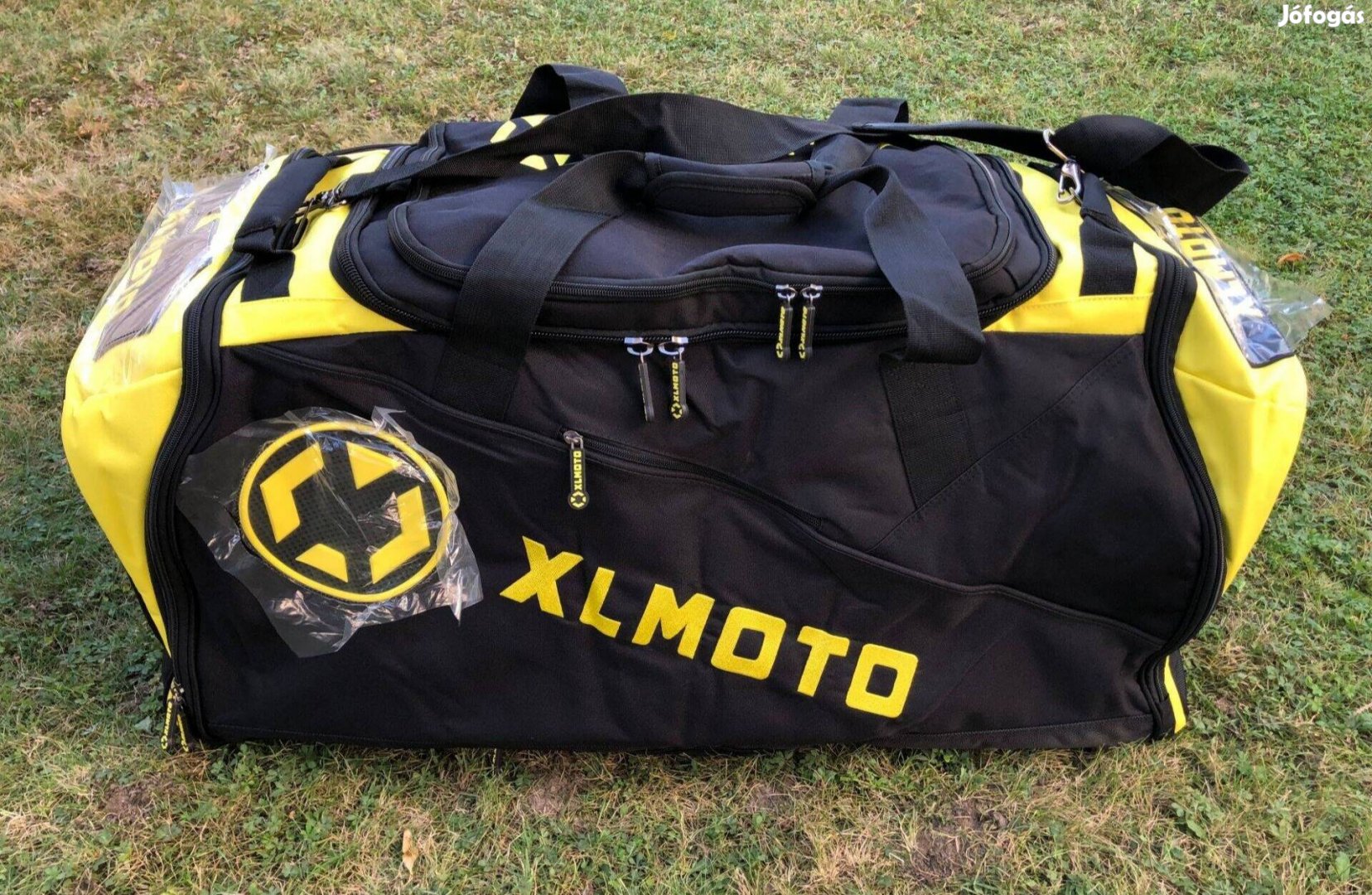 Új Xlmoto fekete/sárga motoros táska, sporttáska, utazótáska, gearbag