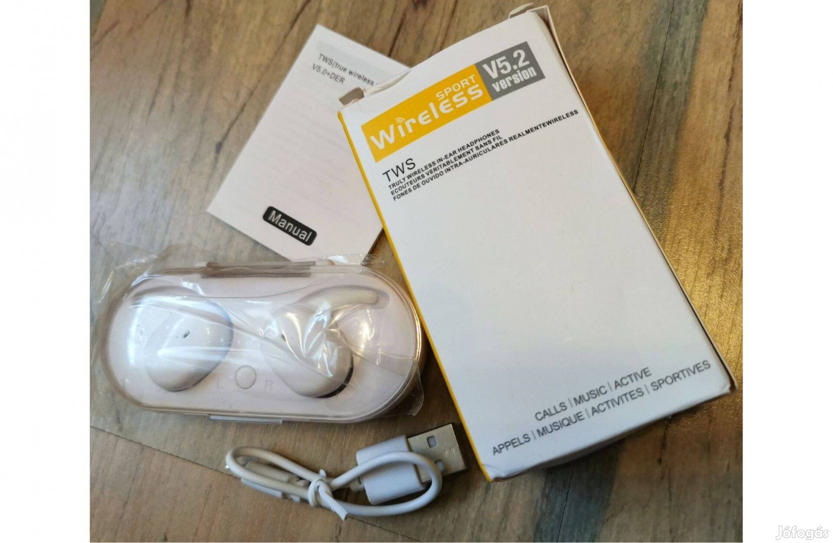 Új,Y30 TWS Bluetooth 5.0 fehér fülhallgató