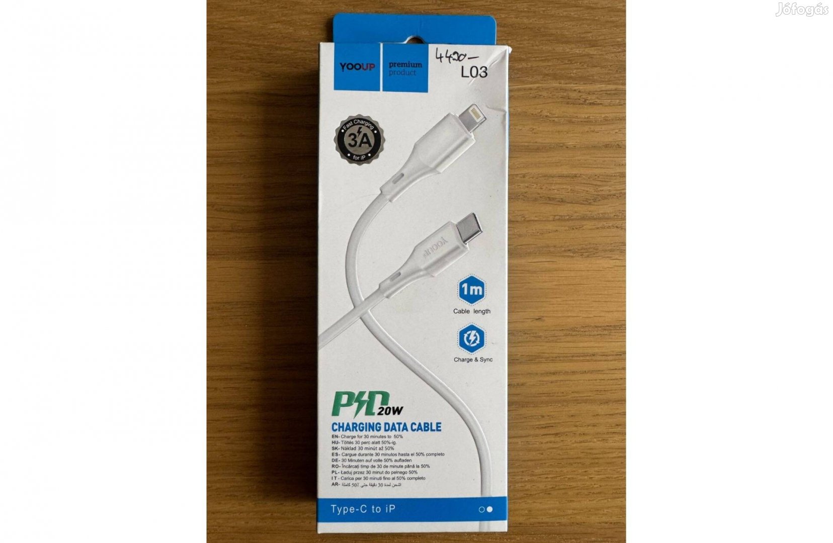 Uj Yooup USB-C Lightning iphone Kabel PD 20W