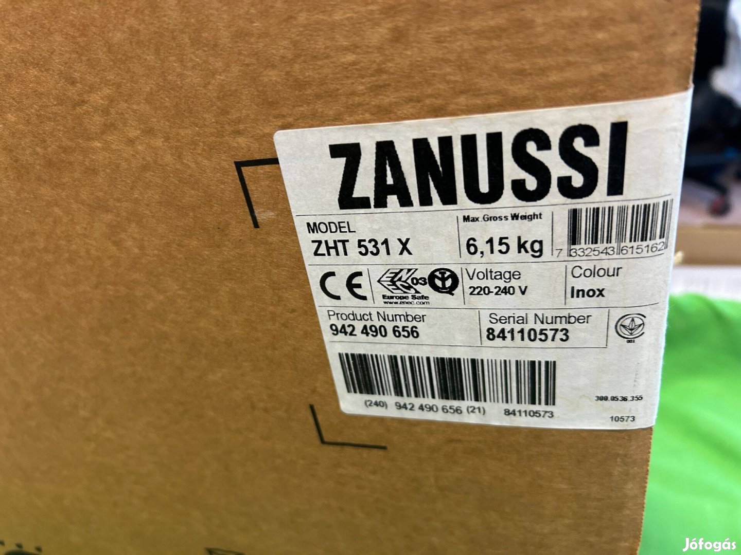 Új Zanussi szagelszívó, páraelszívó Zht 531X