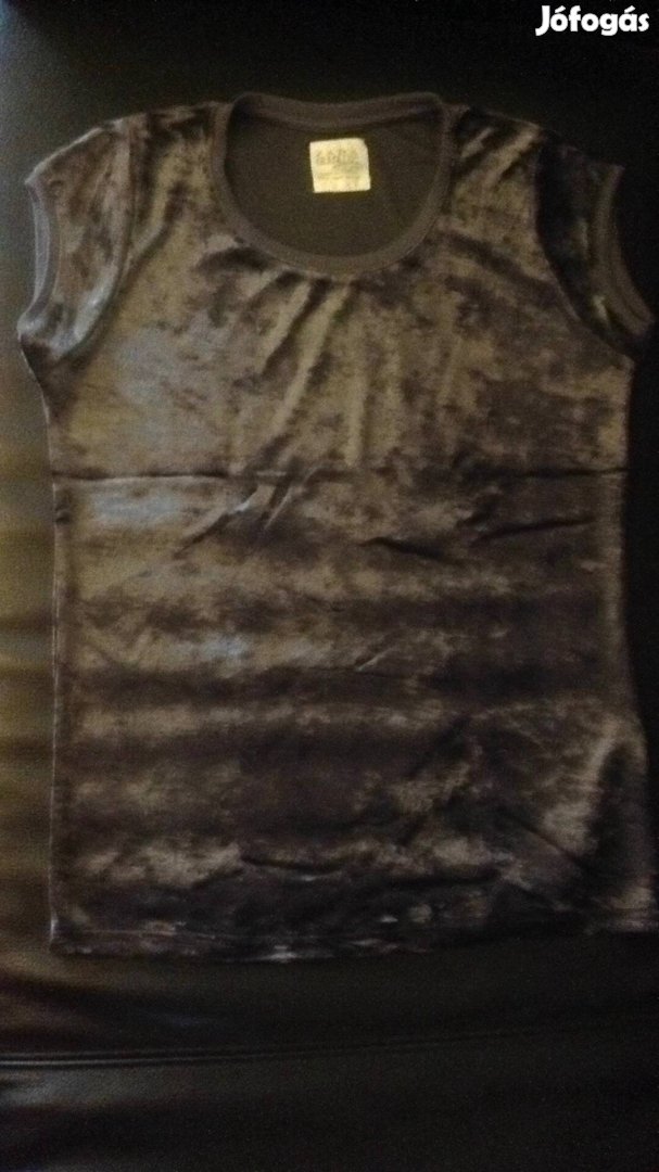 Új Zara női extra sötétszürke rövid ujjú póló S S-es!