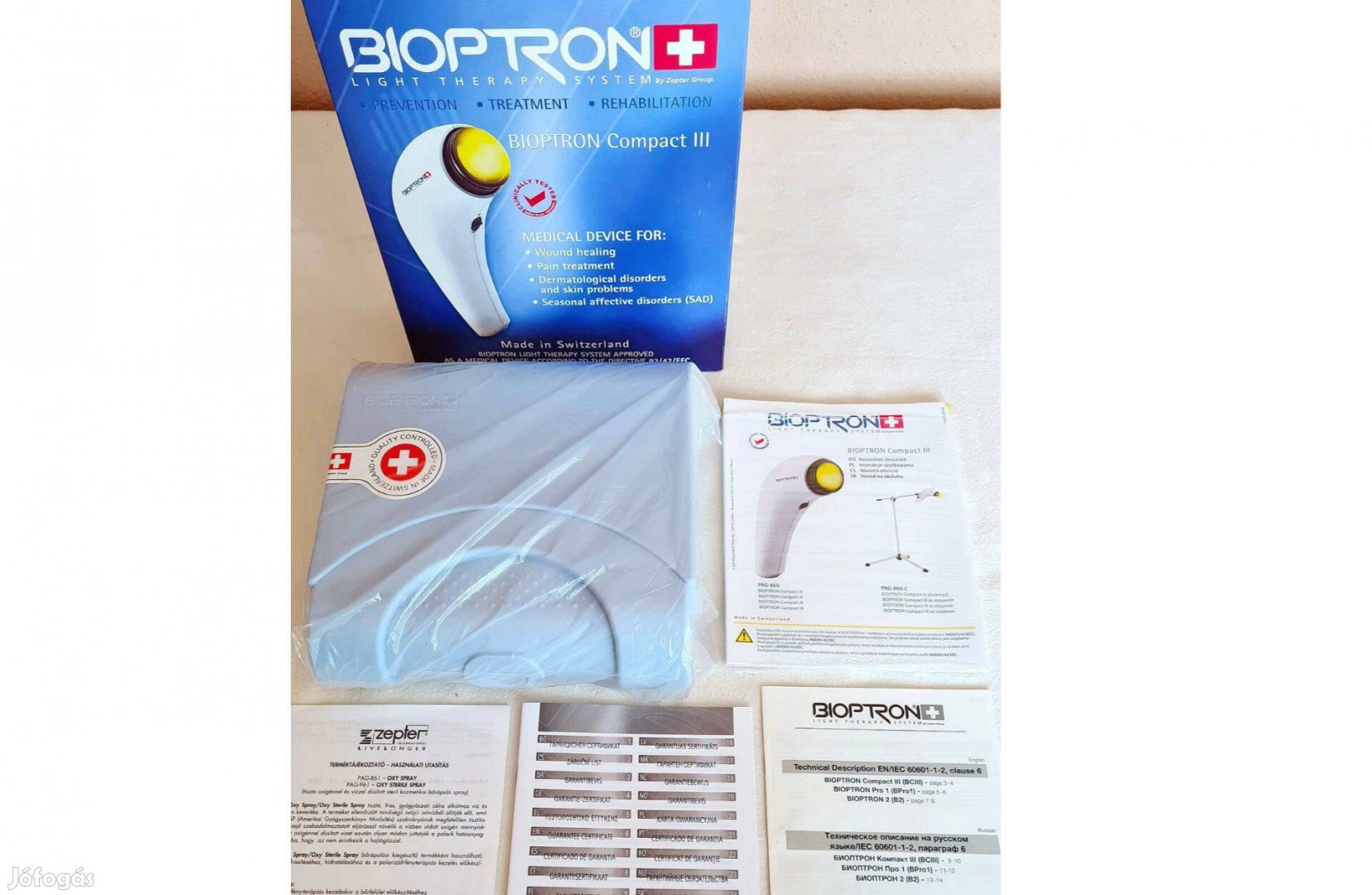 Új Zepter Bioptron Compact 3 lámpa 5 év garancia